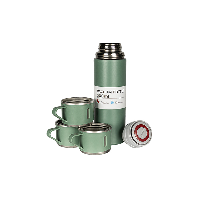 Set termos cu pahare LINDA, , otel inoxidabil