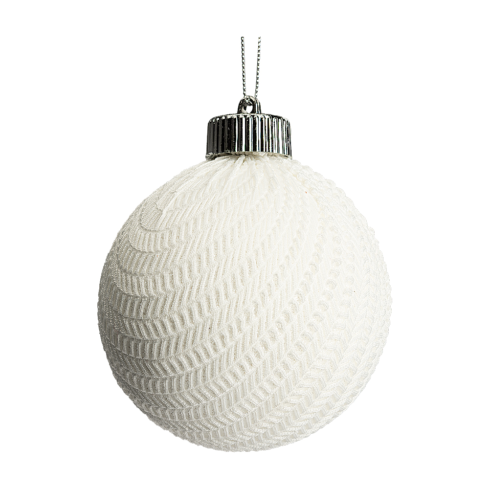 Decoratiune de agatat glob WHITE XMAS,10 cm