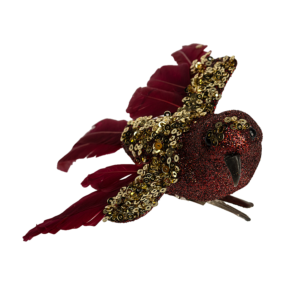 Decoratiune de agatat pasare ILEX WREATH,15 cm