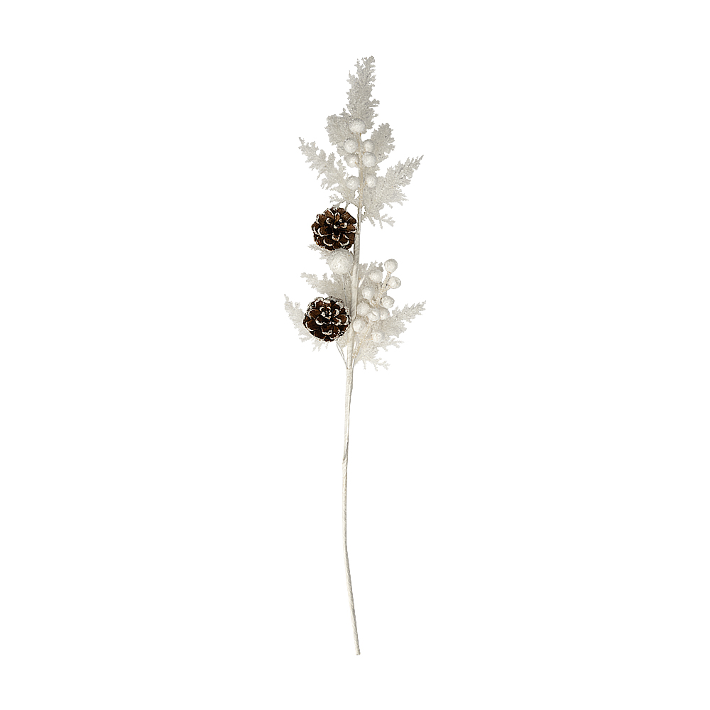 Decoratiune creanga cu bobite M WHITE XMAS,70 cm