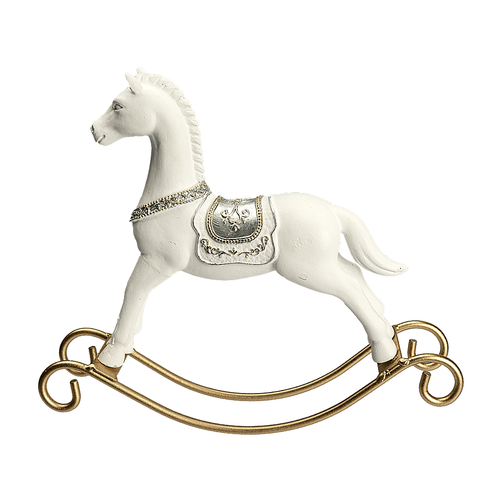 Decoratiune cal GOLDEN ILEX,22x4x19.5 cm