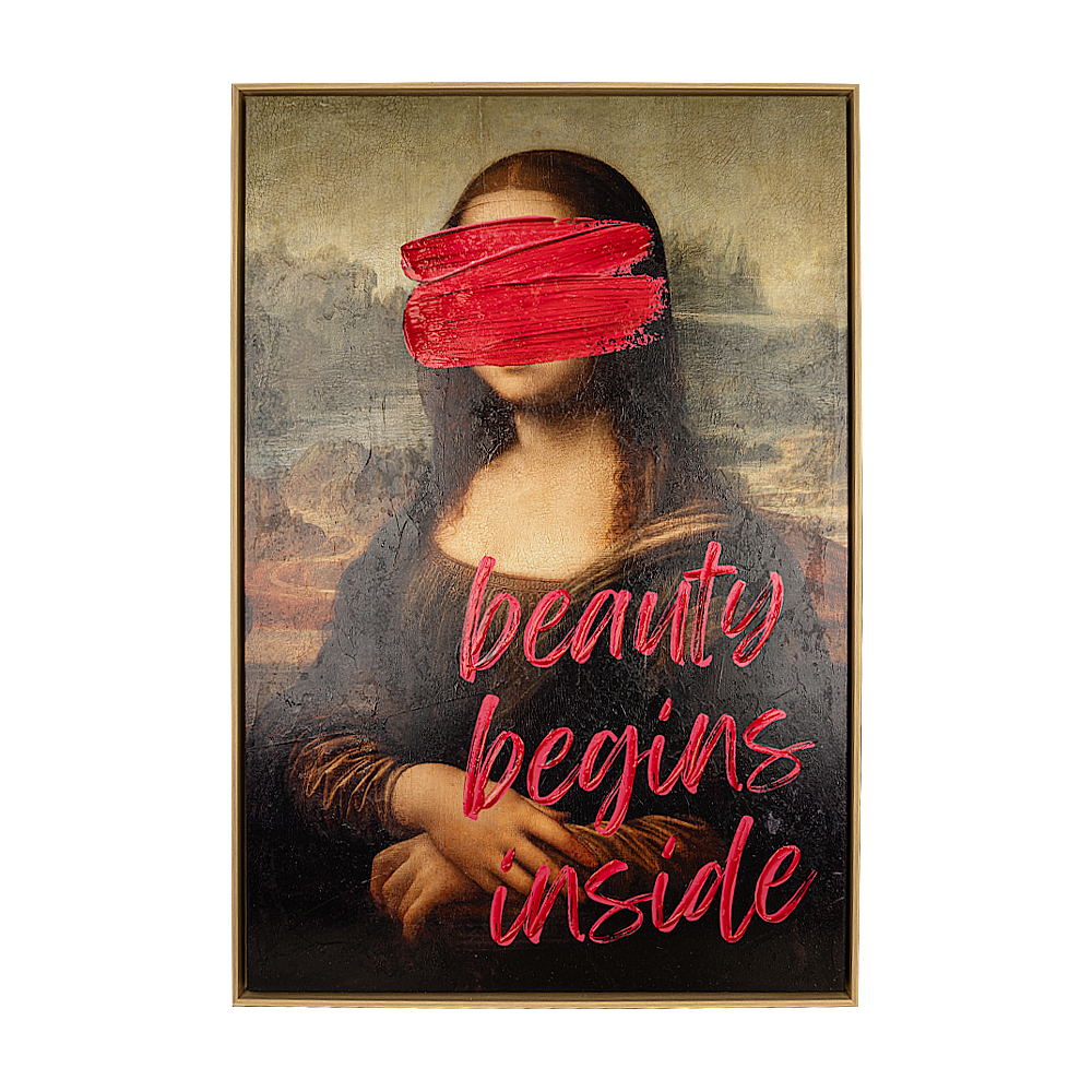 Tablou BEAUTY BEGINS INSIDE, 60x90 cm