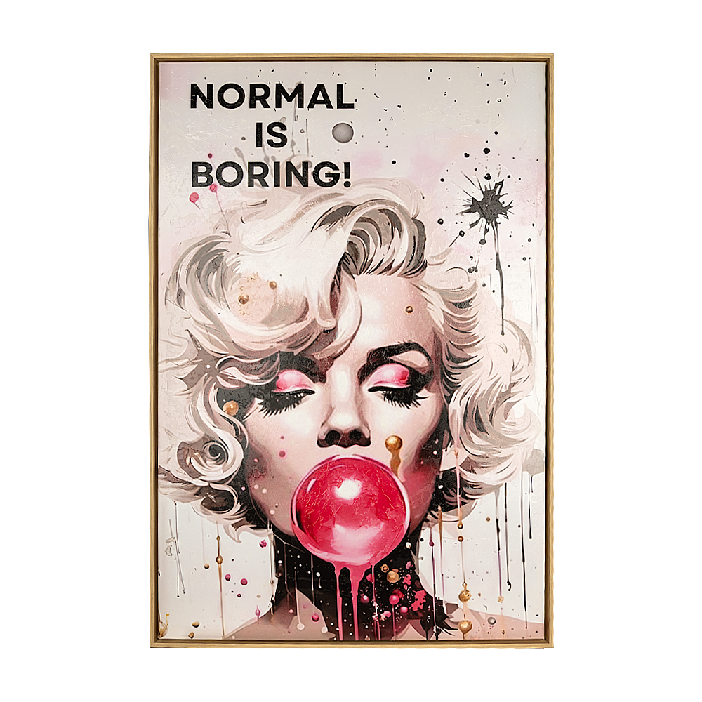 Tablou NORMAL IS BORING, 60x90 cm