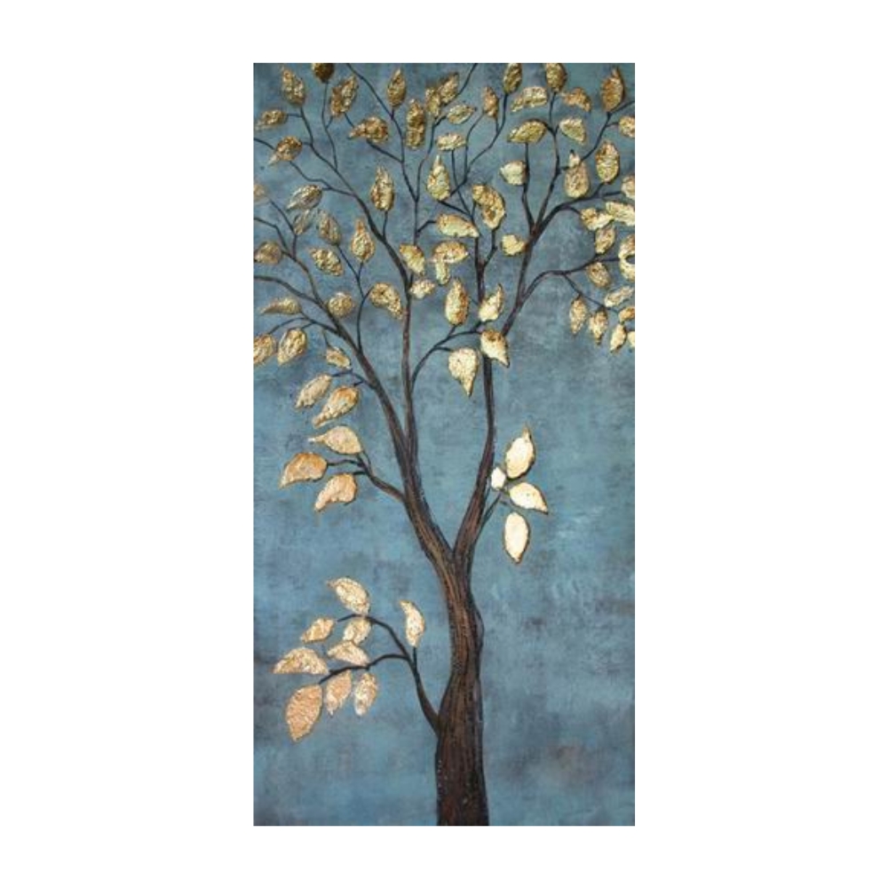 Tablou Gold leaves 60x120cm