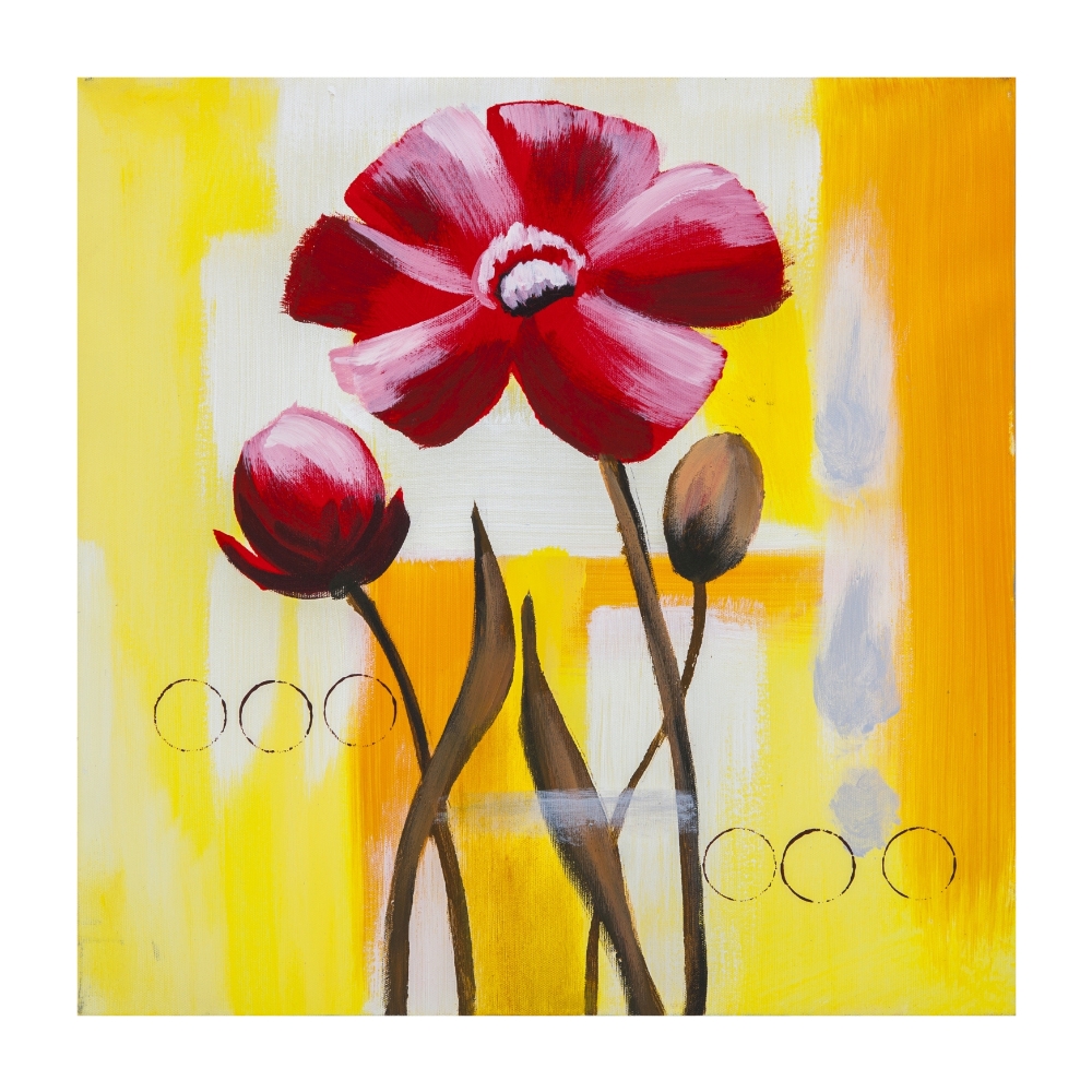 Tablou, Crizanteme rosii 40X40