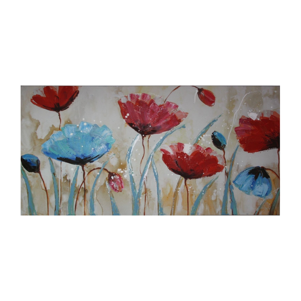 Tablou Blue Poppy 60x120cm