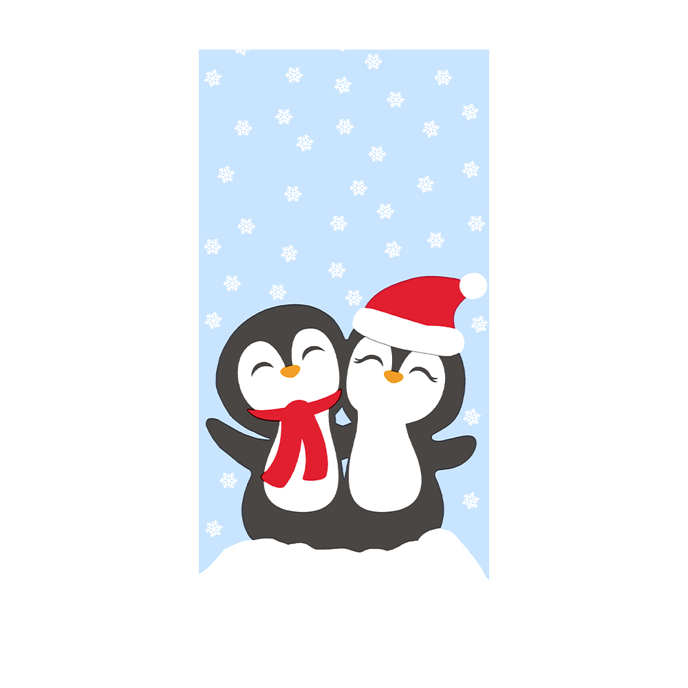 Batiste PENGUIN SANTAS, 4 straturi, 21.5x22 cm