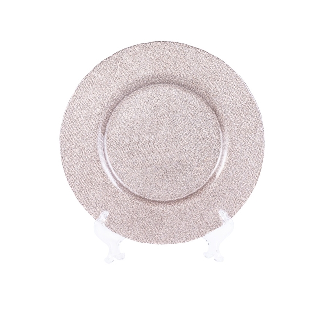 Platou CHAMPAGNE GLITTER, 33 cm, sticla