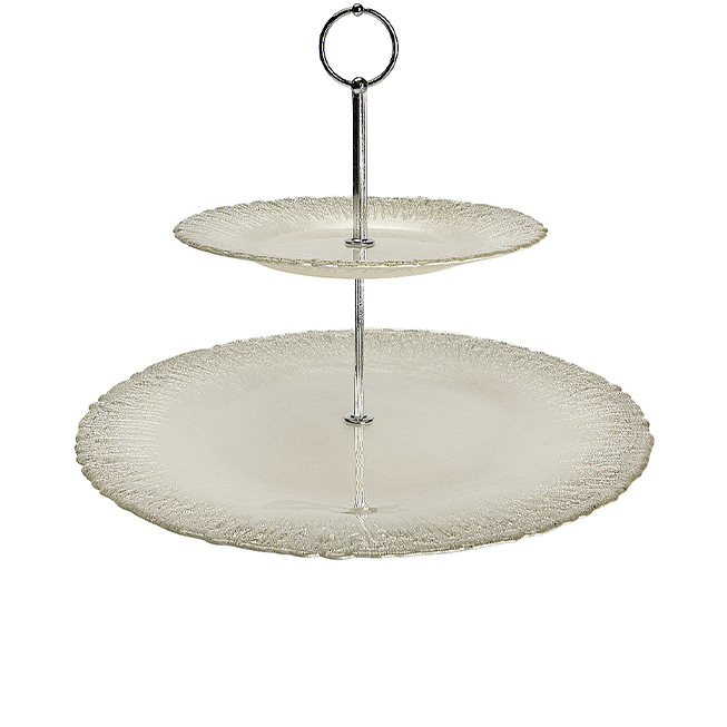 Platou cu 2 nivele SILVER BLUSH