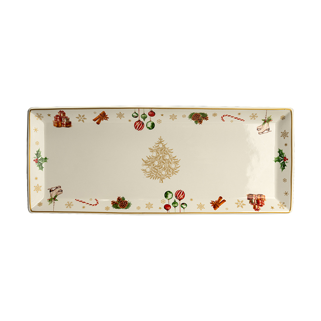 Platou dreptunghiular FESTIVE SPIRIT, 35x14x2 cm