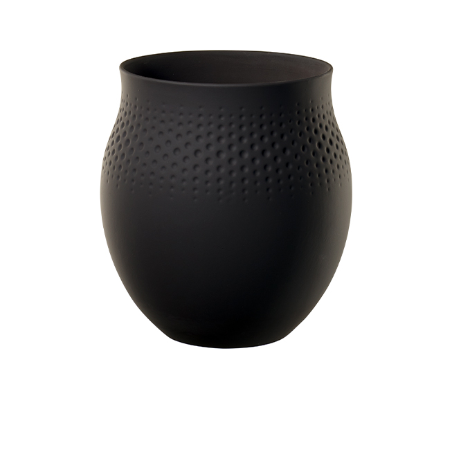 Vaza mare MANUFACTURE COLLIER,  17x16 cm, negru