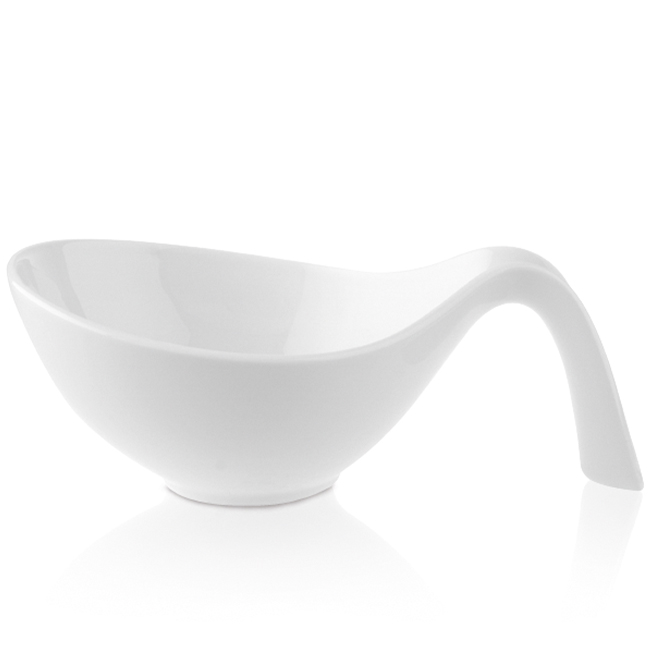 Bol cu maner FLOW, 600 ml, alb