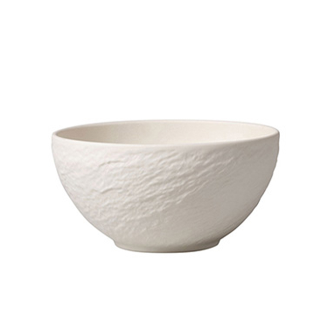 Bol manufacture rock, 14 cm, alb