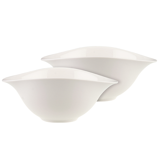Set 2 boluri salata VAPIANO, 780 ml, alb