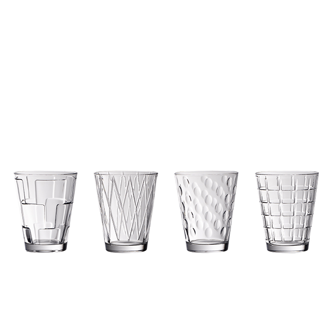 Set pahare apa 4 bucati DRESSED UP, 310 ml