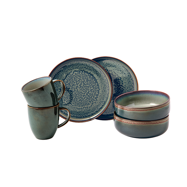 Set mic dejun 2 pers, 6 piese CRAFTED BREEZE