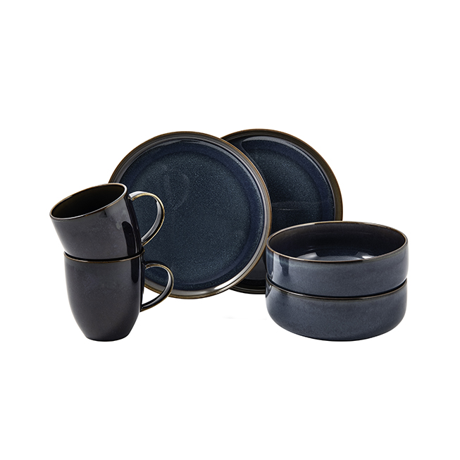 Set mic dejun 2 pers, 6 piese CRAFTED DENIM