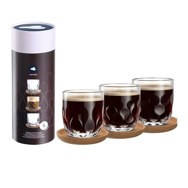 Set 3 cani cu suport GOCCE, 220 ml