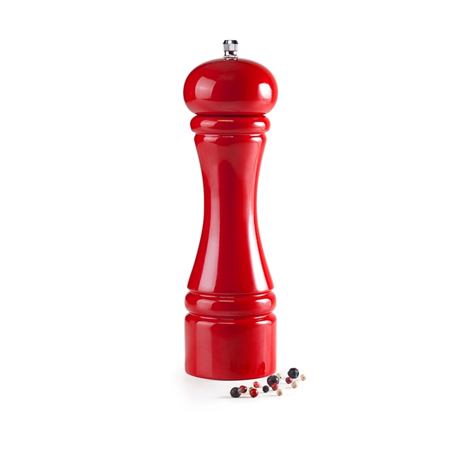 Rasnita sare si piper MADERA, 21 cm, lemn, rosu