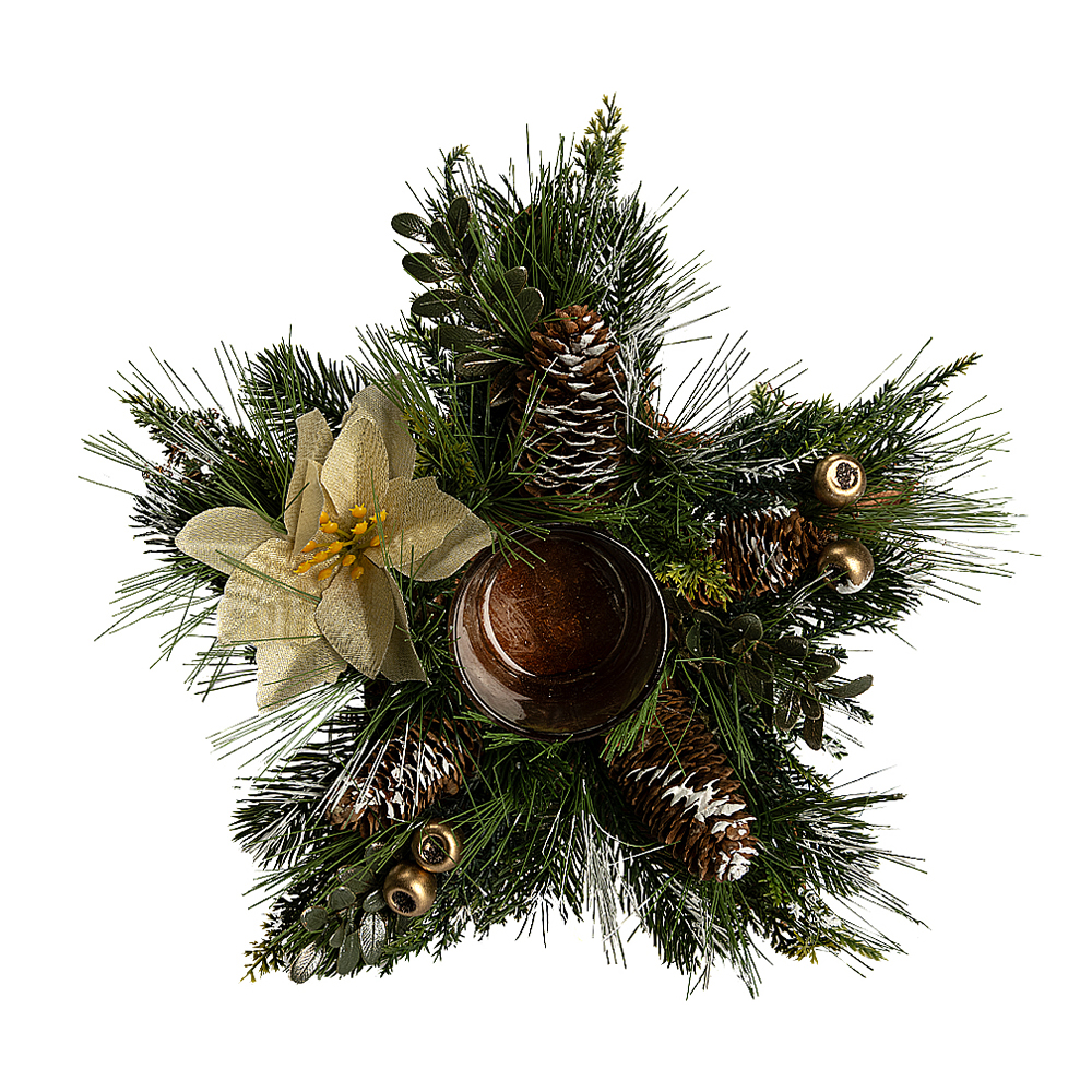 Suport lumanare L stea  GOLDEN ILEX