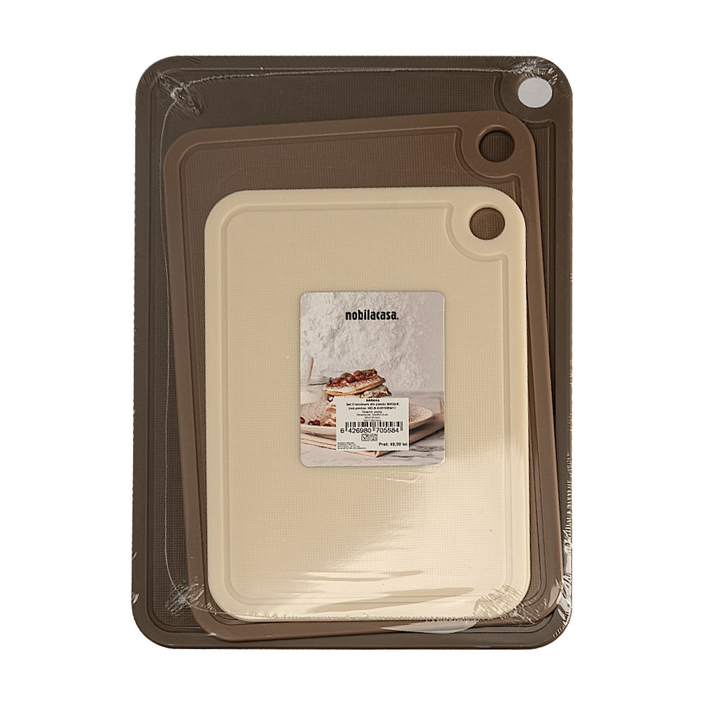 Set 3 tocatoare din plastic BISQUE