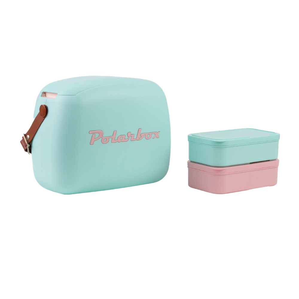 Geanta frigorifica cu 2 caserole POLARBOX turcoaz