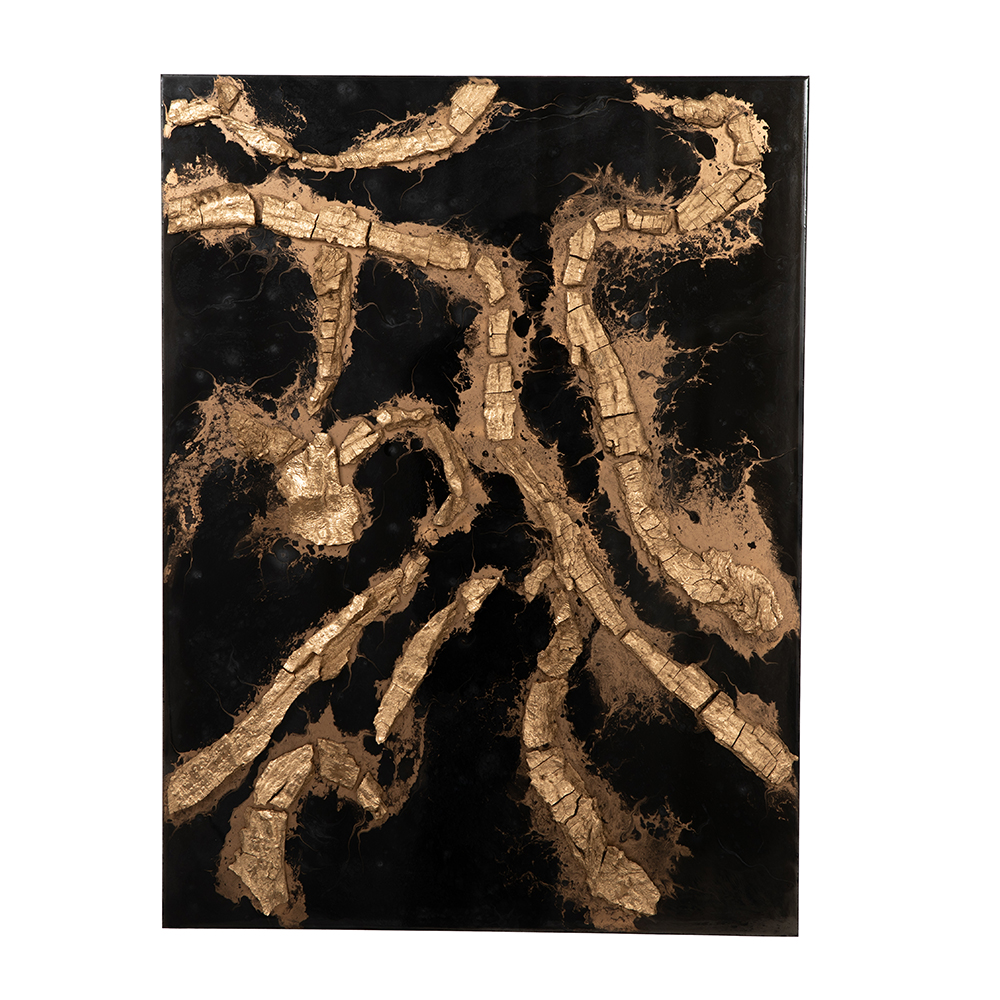 Tablou artisanal Golden Shadow CREFAM WORKS, 60x80