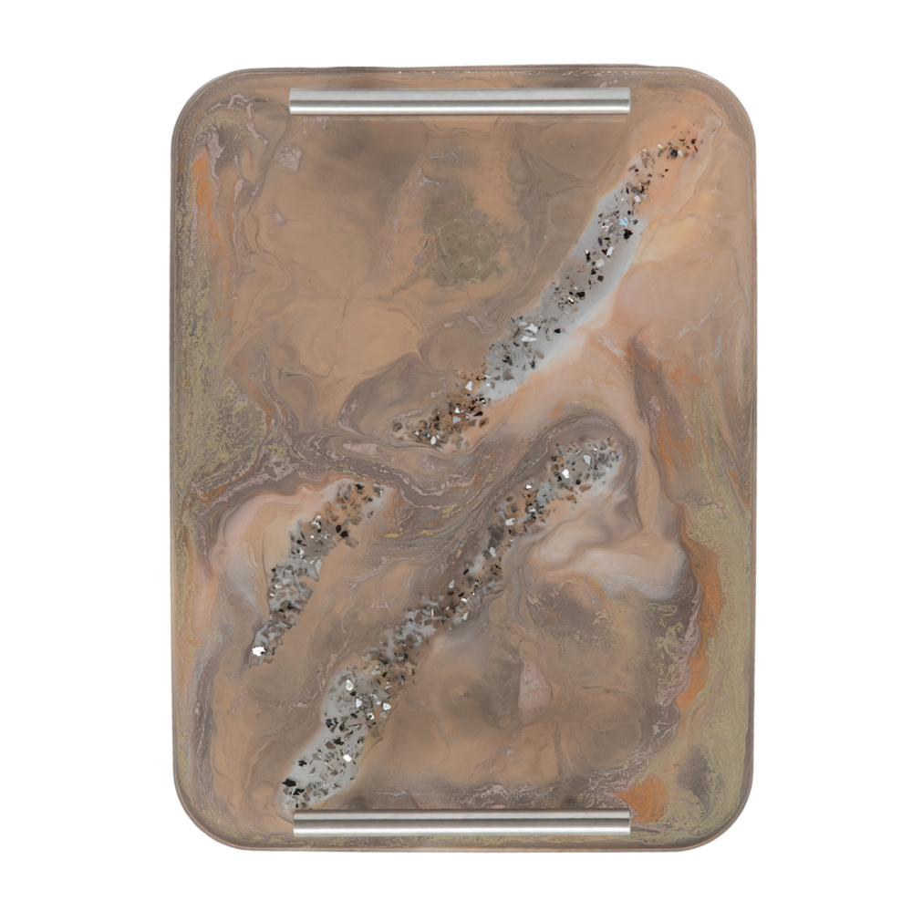 Tava artisanala CREFAM WORKS, 35,5x26,5 cm, gold