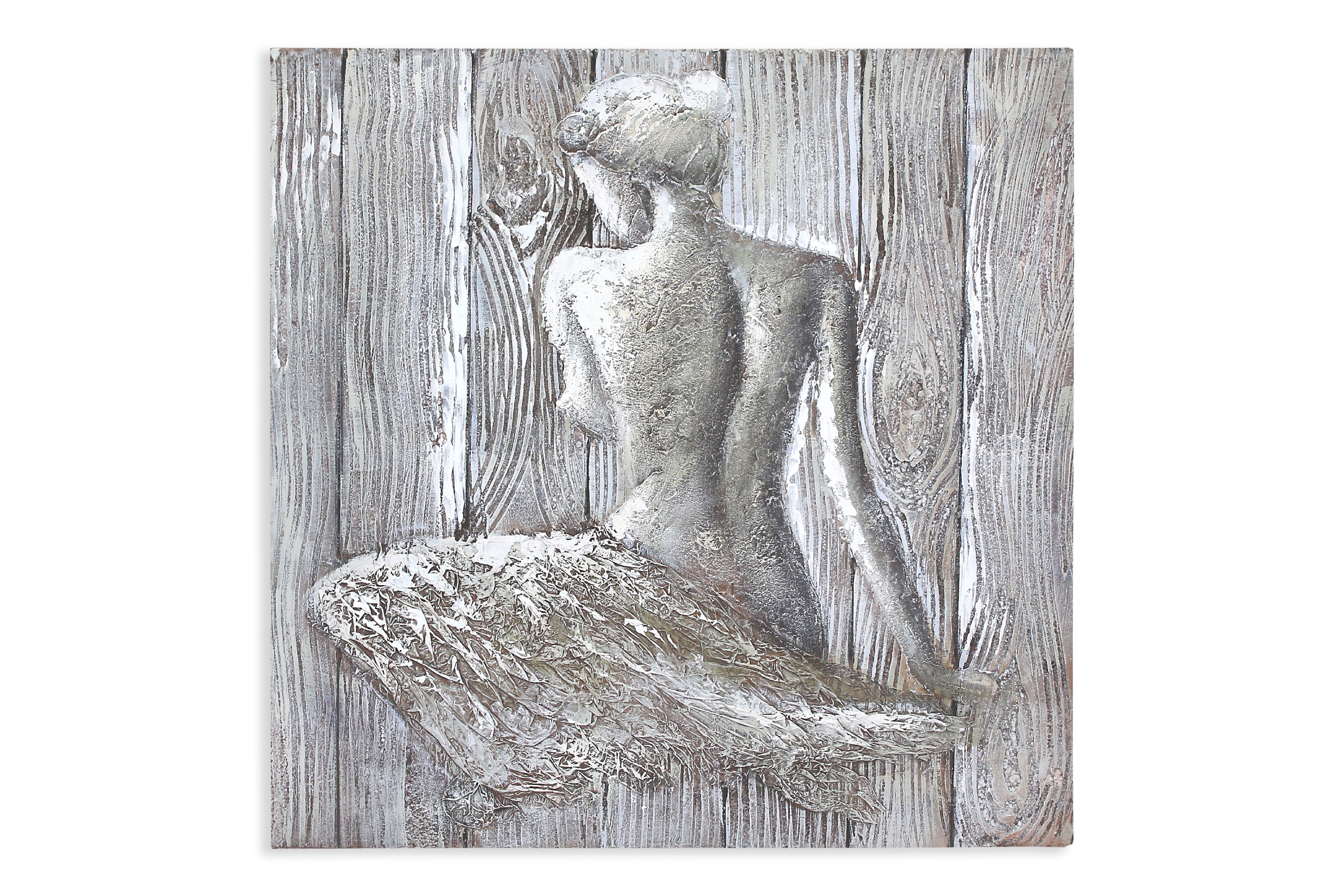 Tablou pictat manual Young Girl 80x80cm, FSC 100%