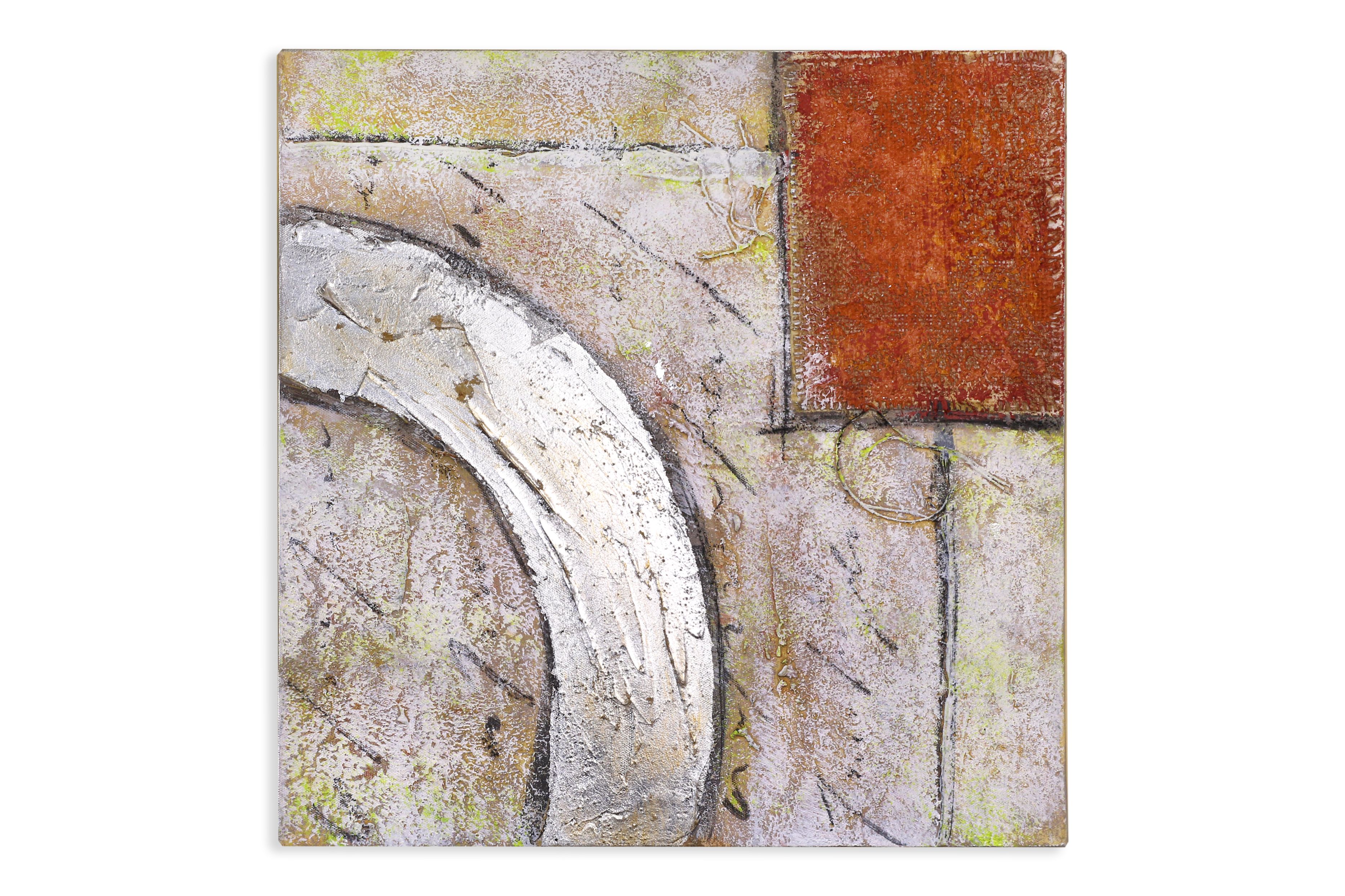 Tablou pictat manual Secret Space 40x40 cm