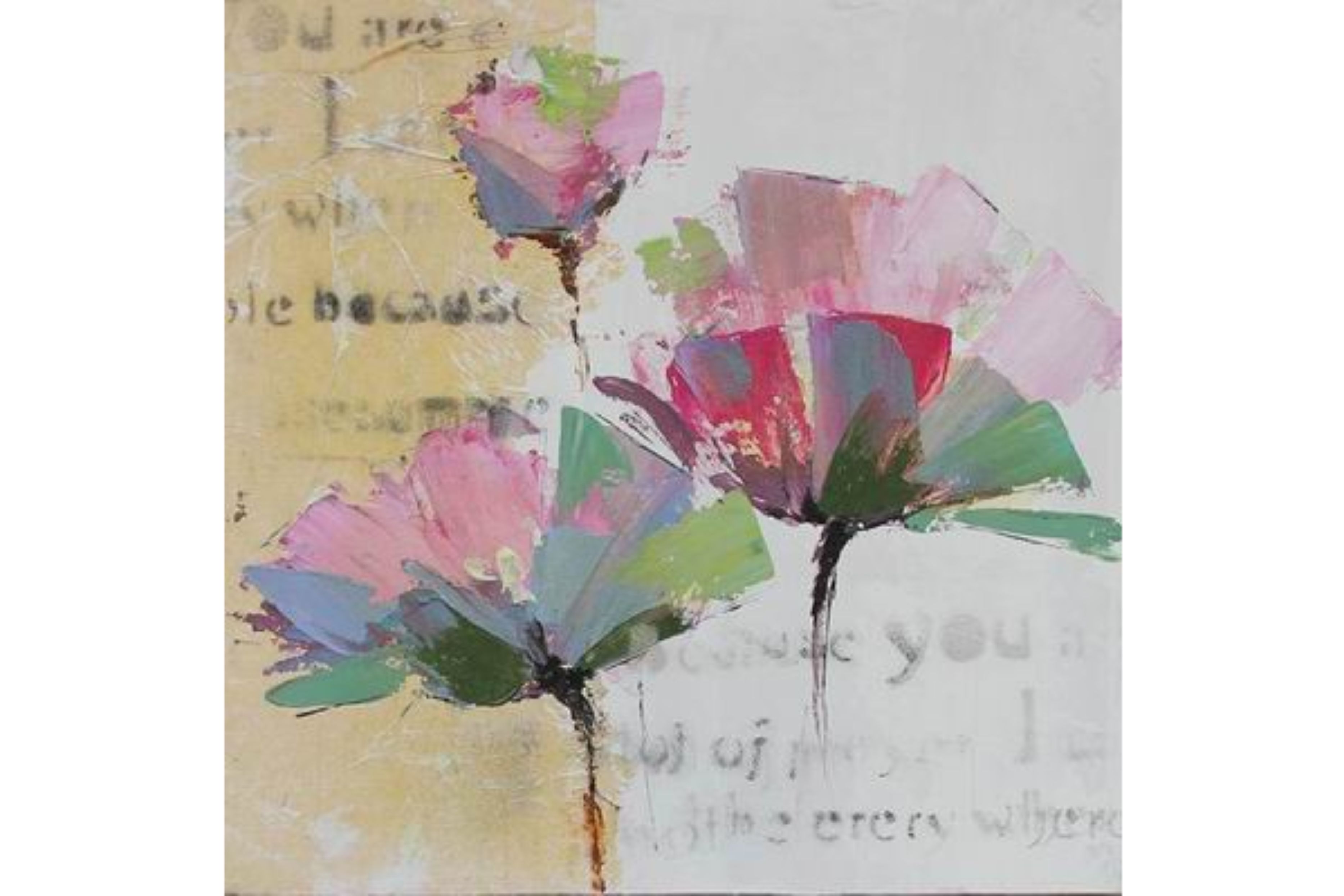 Tablou pictat manual Fundy, 60x60cm