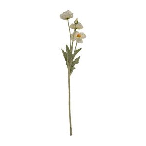 Floare PAPAVER alb, 57 cm
