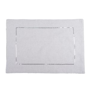 Servet de masa WAVE, 33x48 cm, bumbac, gri deschis