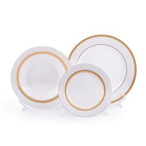 Set farfurii 18 piese QUEENLY, portelan englezesc