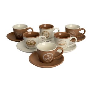 Set 6 cesti cu farfurii MERAKI, 90 ml