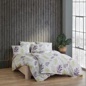 Lenjerie pat 2 persoane JUDITH PURPLE 3 piese