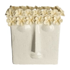Vaza forma de cap FLORA, 22x10x23 cm