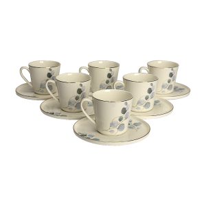 Set 6 cesti cu farfurii AMARIS, portelan englezesc