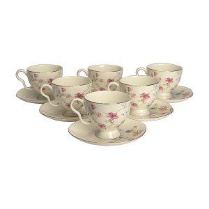 Set 6 cesti cu farfurii AMEDEIA,portelan englezesc