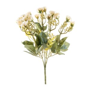 Buchet cu flori THEA 30 cm, textil, sintetic, alb