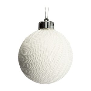 Decoratiune de agatat glob WHITE XMAS,10 cm