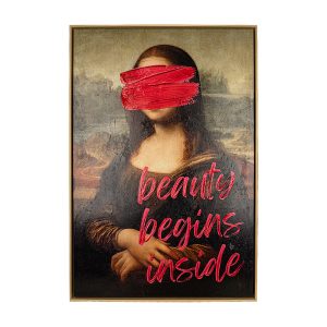 Tablou BEAUTY BEGINS INSIDE, 60x90 cm