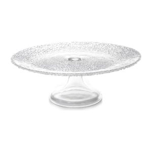 Platou cu picior GLAMOUR 28x10 cm, transparent