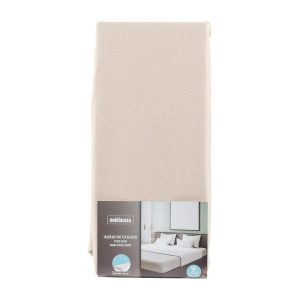 Husa de pat cu elastic bej, 90x200 cm