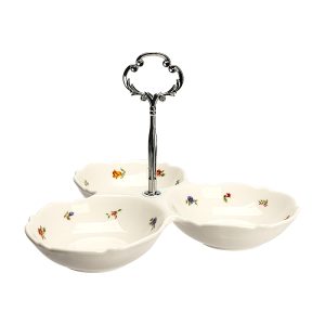 Platou aperitiv cu maner LITTLE FLOWERS, 23 cm