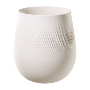 Vaza mare COLLIER NOIR, 22,5x20,5 cm, alb