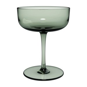 Set 2 pahare sampanie LIKE, verde, 100 ml