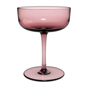 Set 2 pahare sampanie LIKE, plamaniu, 100 ml