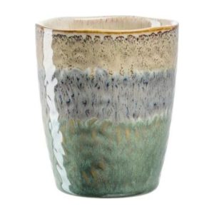 Cana MATERA, 300 ml, bej cu verde, ceramica