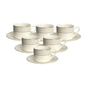 Set 6 cesti cu farfurii GOLD POLKA